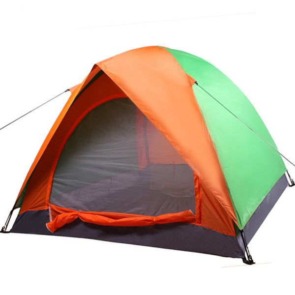 

customizable taobao sale] green family outdoor travel tent open country 3-4 people sun water resistant double layer two-door cam