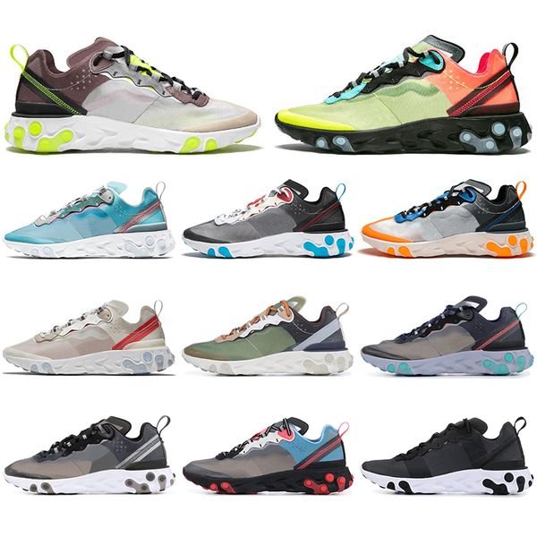 

with socks volt racer pink react element 87 55 men women running shoes dark grey desert sand mens trainers sports sneakers