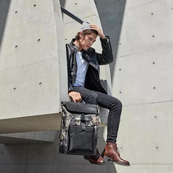 

90fun 22.5l leisure backpack waterproof 15.6inch lapbag travel shoulder bag from mi jiayoupin - black