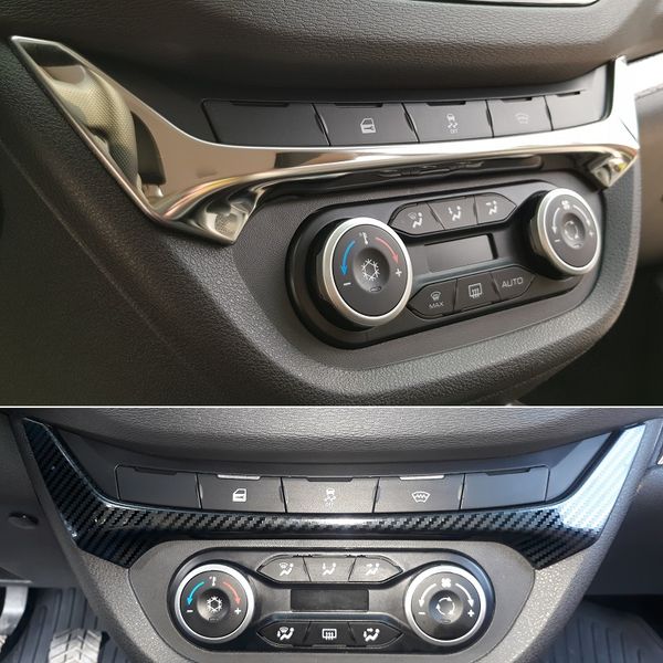 

stainless steel interior air ac airconditioner dash panel console decorative molding in signature style for lada vesta sedan sw