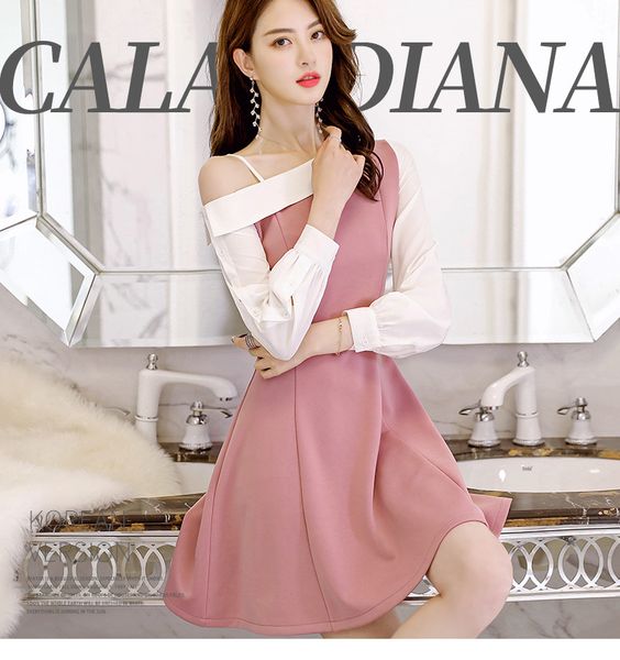 

ink splicing render dress, Black;gray