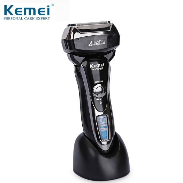 

kemei km-5568 washable 4 blade reciprocating electric shaver men beard razor face care machine professional shaver razor trimmer