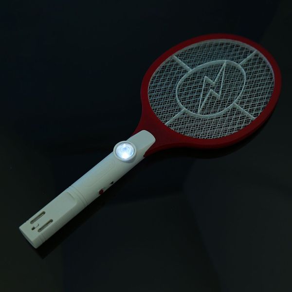 

1pcs quality rechargeable led electric insect bug fly mosquito zapper swatter killer racket 3-layer net safe drop ship