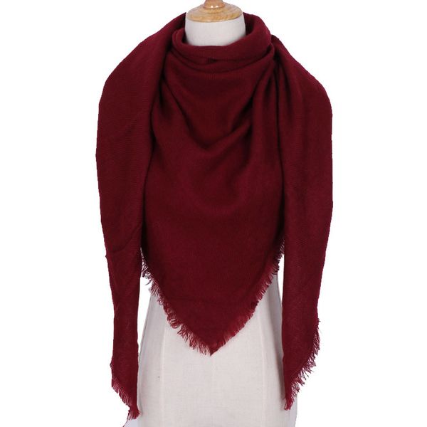 

jinjin.qc triangle women cashmere scarf winter scarves and wraps solid color echarpe foulard femme bandana drop shipping