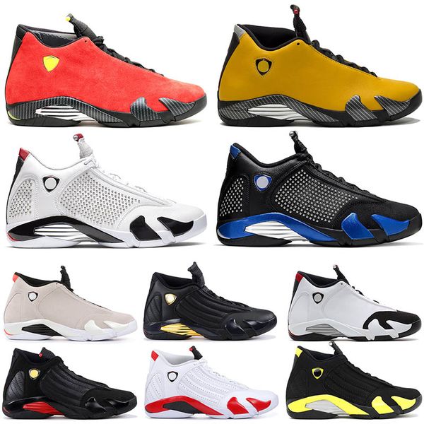

new 14s se black ferr red jumpman 14 xiv hyper royal red suede mens shoes spm white last sthunder desinger trainers sneakers