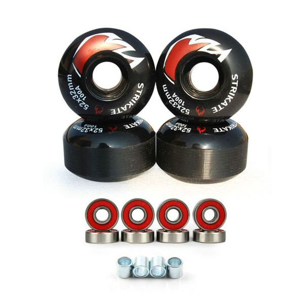 

skateboarding strikate 100a 52*32mm skateboard wheels pu downspeed sliding parts 4pcs double rocker