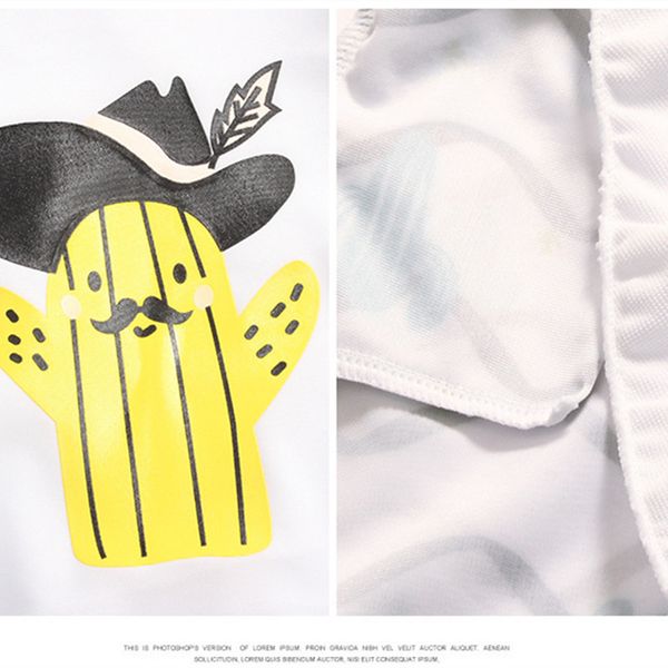 

funfeliz boys swimsuit long sleeve boy swimming trunks with swimming cap 2018 cute boy split swimwear 3-12y kids bathing suit, White