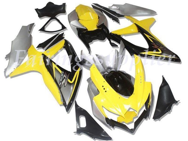 

новый (литье под давлением) abs обтекатель комплекты подходят для (suzuki gsxr 600-750) 2008 2009 2010 gsx-r600 r750 k8 обтекатели набор жел