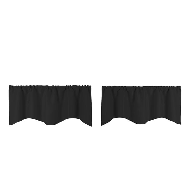 

2x короткого занавеса панель solid color valance половина пелерина для кухни окно черного