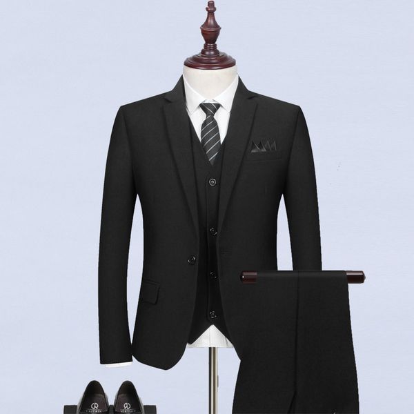 

men's suits & blazers suit business three piece wedding dress man, White;black