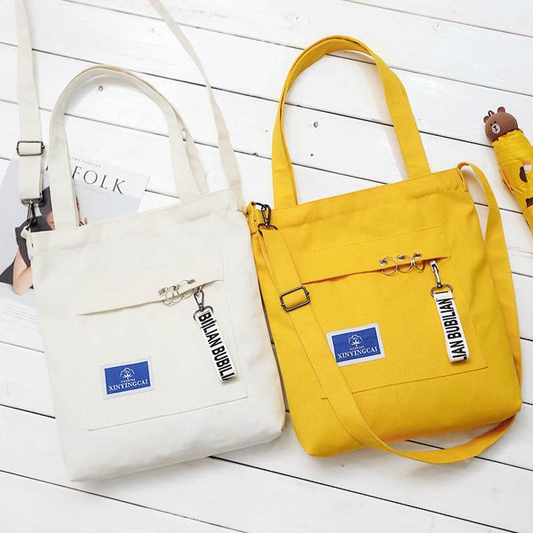 

korean casual canvas handbag female student shoulder shoulder bag shopping bag