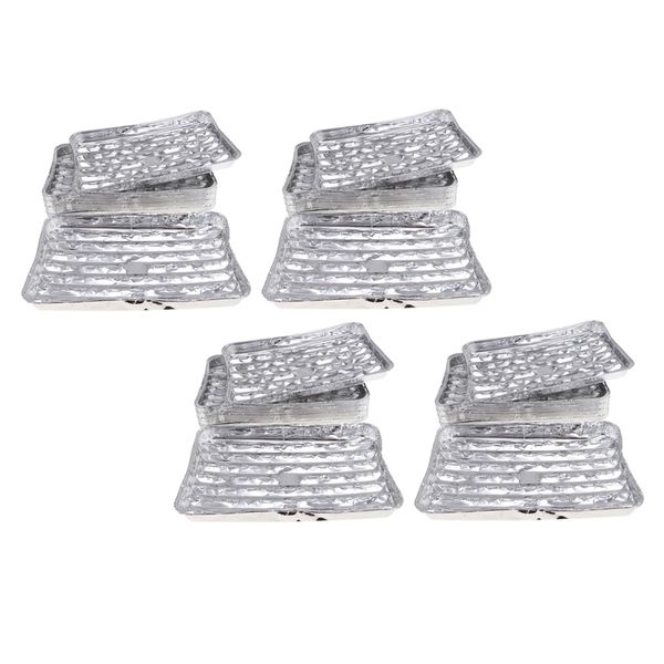 

80 pack) одноразовые алюминиевая фольга сковороды открытый сад кемпинга барбекю барбекю гриль противни плиты