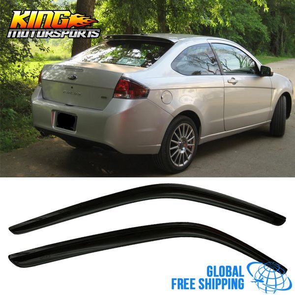 

fits 08-11 ford focus coupe acrylic window visors 2pc set global ing