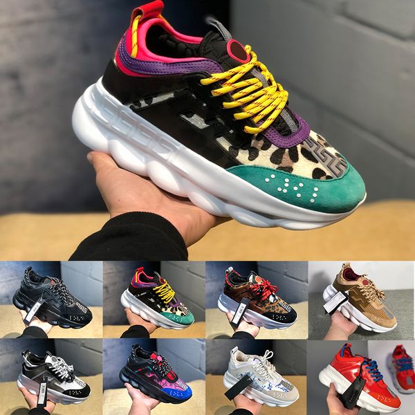 

Chain Reaction Designer Sneakers Shoes Luxury Brand Fashion Outdoor Sport Casual Shoes Trainer Link-Embossed Sole With Dust Bag