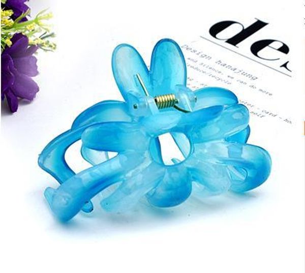 

2020 new resin hair claws girls hair accessories flower hair claw clip fashion head jewelry for women gift lg820055 s919, Slivery;golden