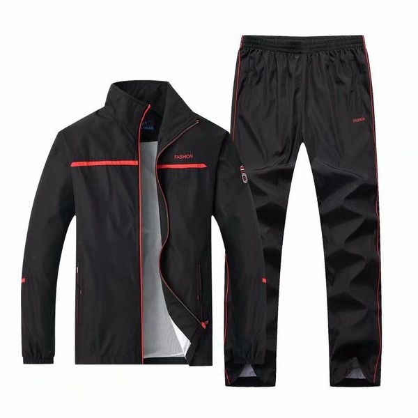 

winter men's sets outerwear men's wear thick sportswear 4xl windproof two-piece suite casual coat leisure patchwork 2020, Gray