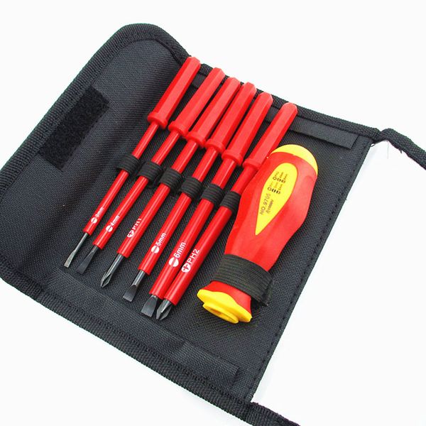 

new 6pcs/set 1000v electricians screwdriver hand tool set electrical fully insulated high voltage multi screw head type