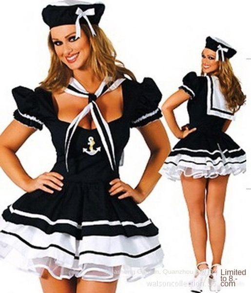 

2018 new halloween costume s-2xl plus costumes costumes & cosplay size navy sailor role play costume, Black