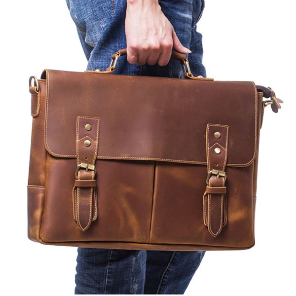 

boleke men's handbag genuine leather briefcase shoulder crossbody messenger fashion bags gift business lapmale bag travel