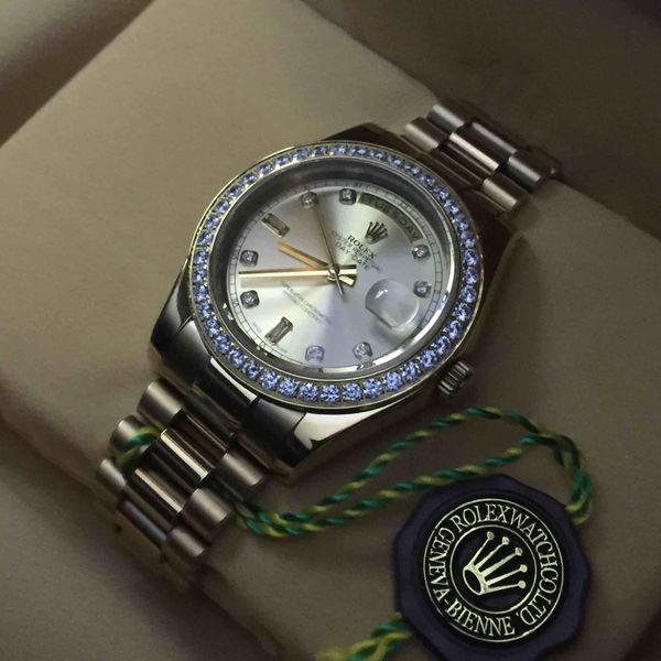 

golden luxury stainless steel bezel mens mechanical stainless steel automatic movement watch sports self-wind watches wristwatch, Slivery;brown