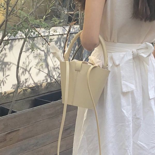 

designer mini bow bucket bags simple pu leather women's bag crossbody bags for women beach purse clutch ladies handbags 2019