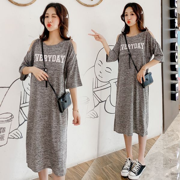 

9560# летние повседневные прямые материнства кормящих длинное платье грудное вскармливание одежда для беременных женщин серый беременность г, White