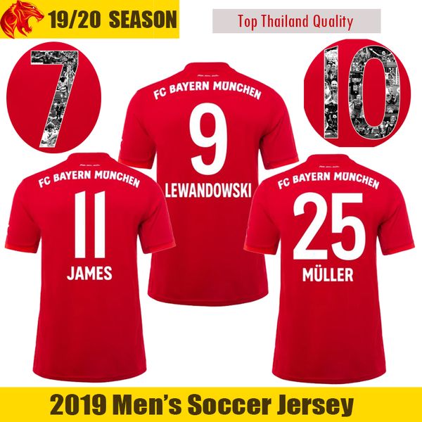 

19 20 Bayern Soccer Jerseys LEWANDOWSKI 2019 2020 Bayern Munich Ribery Football Shirt Robben Jersey Rafinha Special Numbers three legends