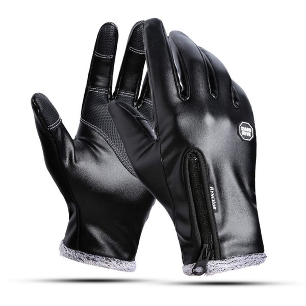 

winter outdoor men ski gloves women waterproof touch screen windproof warm riding plus velvet black gloves