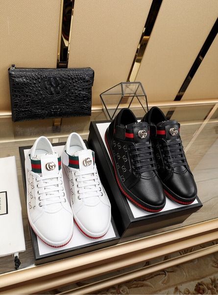 

18ss men's sneaker trocadero designer shoes luxurious brand latest casual shoes size 38-44, Black