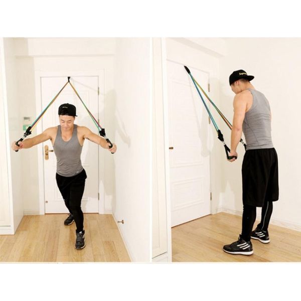 

exercise resistance bands sets practical door anchor foam covered handles