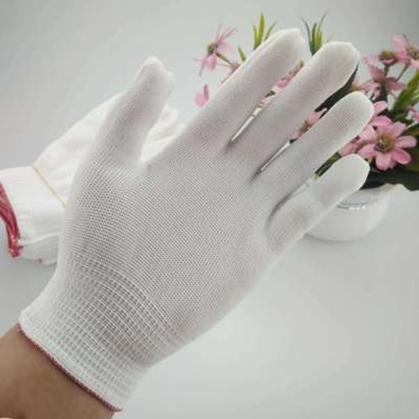 

пылезащитный 13-контактный нейлон перчатки ядро полиэстер охрана труда антистатические тонкие белые нейлоновые перчатки упругие сильные подх