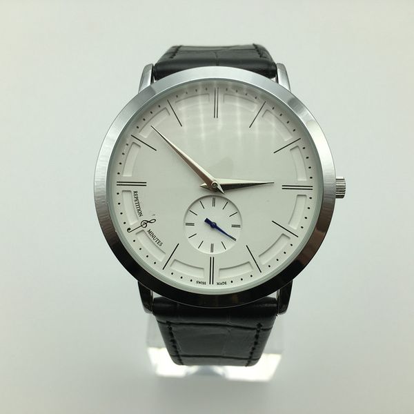 

wholesale small three 40mm men fashion mens horloge leather casual gifts dress designer watch needle male quartz wristwatch wa hxnv, Slivery;brown