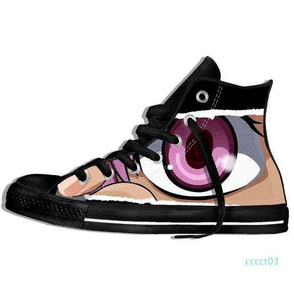 

custom image printing sneakers arrival popular anime mirai nikki men/harajuku style plimsolls canvas breathable walking flat ct3, Black