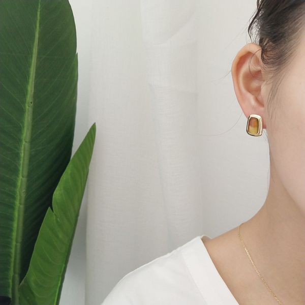 

925 чистого серебра серьги ювелирные изделия серебро черный агат геометрический дизайн серьги ювелирные изделия оптовая мода, Golden;silver