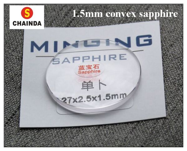 

1pc 1.5*40/40.5mm single dome convex real sapphire crystal