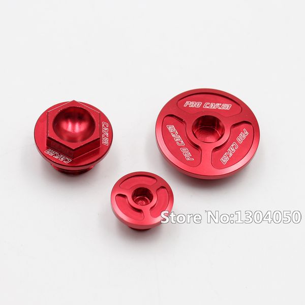 

cnc engine timing oil filter plug kit fit for crf150r crf250r crf450r crf450x motorcycle dirt bike motocross red