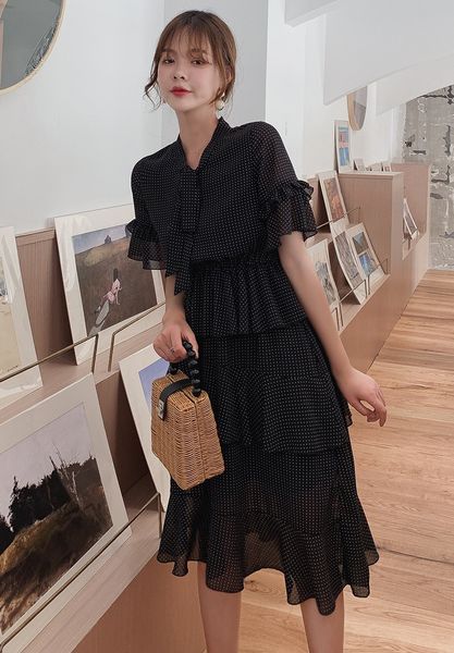 

matte black dress шитье юбка досуг мода joker, Black;gray