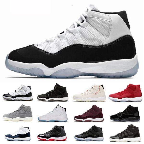 

High Quality 11 Space Jam Bred Gamma Blue Basketball Shoes Men Women 11s Concords 72-10 Legend Blue Cool Grey Sneakers With Box