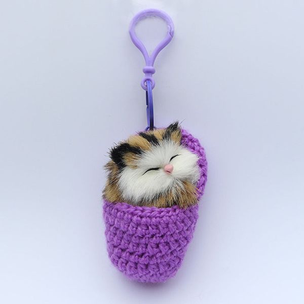 

прекрасные тапочки cat key chain bag подвеска simulation мультфильм cat вокализ мяу котенок плюшевые игрушки горячие продаж