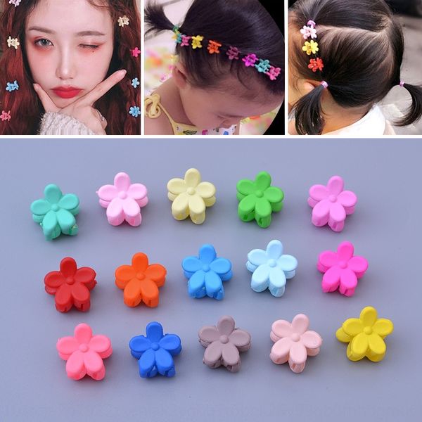 

children's hair accessories colorful clip elegant wind issuing issuing card small frosted flower mini plum flower small hairpin card, Slivery;white