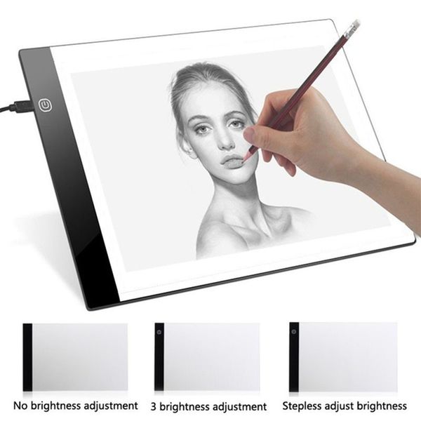 

original digital tablets a4 led graphic artist thin art stencil drawing board light box tracing table pad three-level for copy