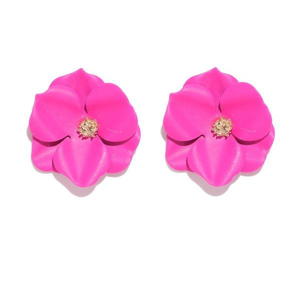 

accessories are simple, exaggerated, fashionable, personalized, colorful, earrings, petals, and acrylic resin earrings, Golden;silver