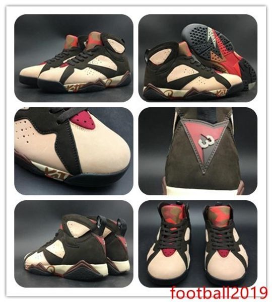 

2019 release patta x 7 og sp shimmer tough red velvet brown men basketball shoes brown crimson sports sneakers at3375-200 with box