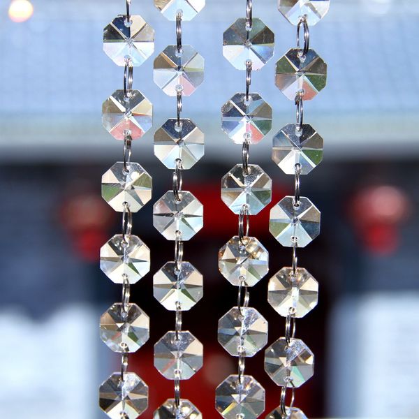 

100 meter k9 clear gla cry tal beaded garland chandelier trand wedding event party diy hanging decoration chri tma tree chandelier decor