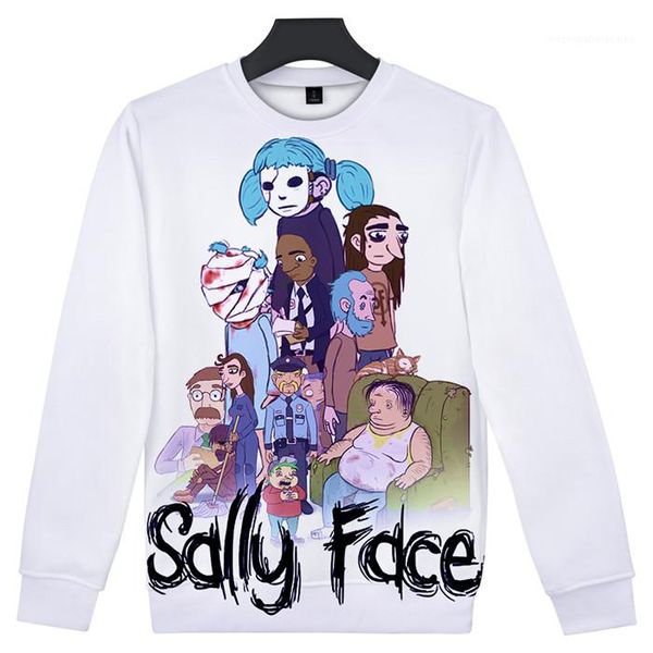 

homme clothing couple casual apparel sally face mens autumn desinger hoodies crew neck long sleeve fashion style, Black