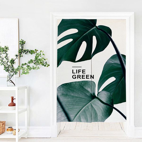 

nordic green plants door curtain partition curtain cloth decorative feng shui