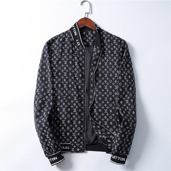 

2020 mens designers jacket hooded jackets men fashion pattern print jacket long sleeve zipper outdoor windbreaker winter streetwear coat, Black;brown
