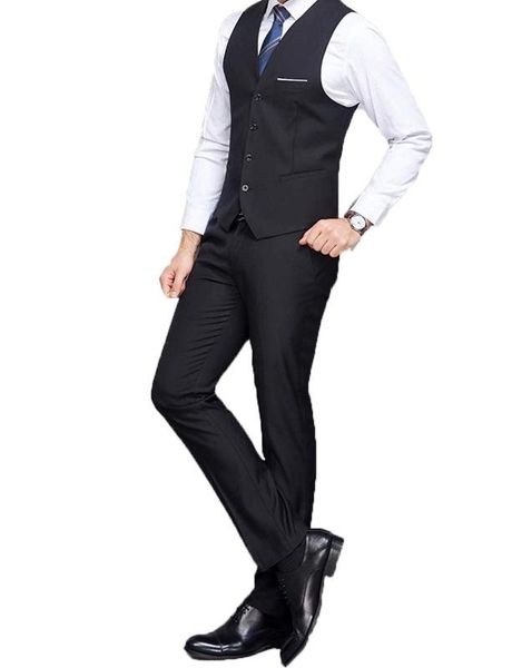

men's suits & blazers formal men 2021 black/ sky blue 3 pic s9(jacket vest+pants) blazer masculino custom made business for, White;black