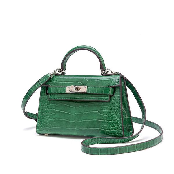 

2019 new fashion luxury alligator women's handbags designer brand messenger bags genuine leather small shoulder bags sac a main
