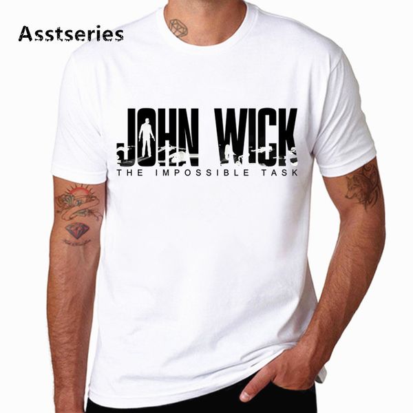 

john wick t shirt tshirt men funny print fashion t-shirt short sleeve summer male tee hcp4578, White;black